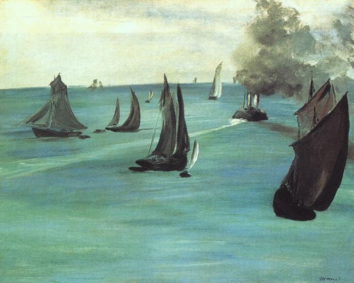 Edouard Manet The Beach at Sainte Adresse France oil painting art
